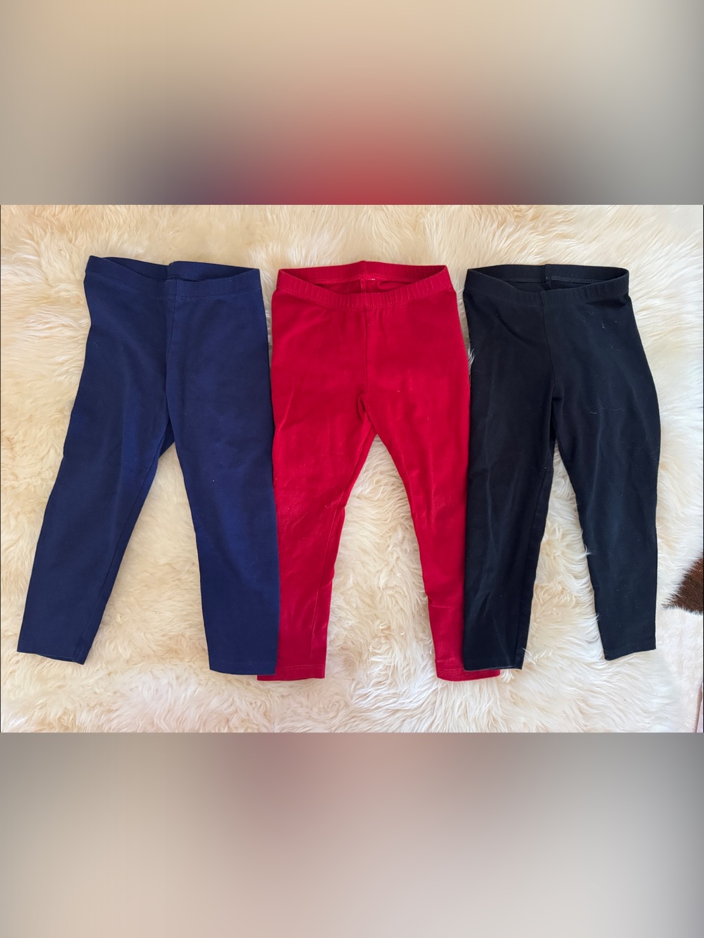 Cat & Jack Kids Leggings in Navy, Red & Black - 3-Pack